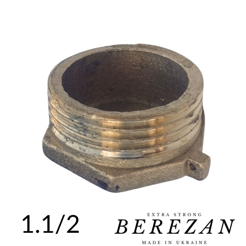 Заглушка латунна 1,1/2 зовнішня різьба BEREZAN (стандарт)
