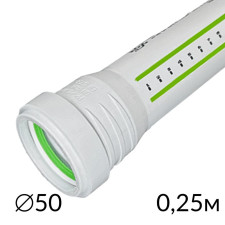 Труба ASG S-Line каналізац 50/0,25м (4,0) біла, шумопоглинаюча