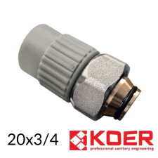 Муфта 20-3/4 с евроконусом Koer