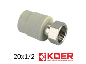 МНГ Муфта накидна гайка 20-1/2в Koer