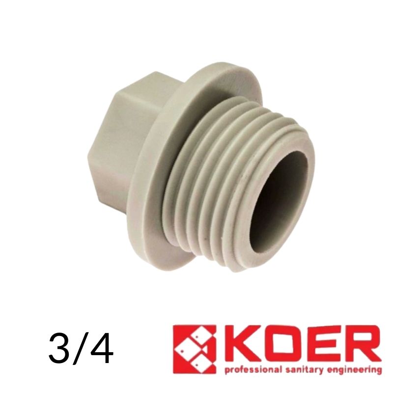 Заглушка монтажная с резьбой 3/4н короткая KR