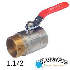 Кран 1,1/2 кульовий WATERPRO ВЗ довга ручка