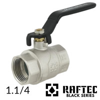 Кран кульовий RAFTEC 1,1/4 дюйма ВВ довга ручка (BLACK)