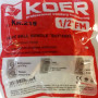 Кран 1/2 дюйма Koer с красной бабочкой, резьба мама-папа KR