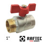Кран шаровый 1" RAFTEC ВН бабочка