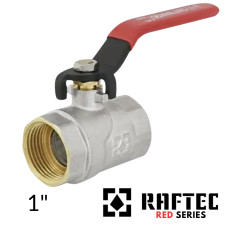 Кран кульовий RAFTEC 1 дюйм ВВ довга ручка (RED)
