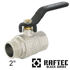 Кран 2 дюйма RAFTEC ВЗ довга ручка (BLACK)