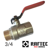 Кран кульовий 3/4 RAFTEC Red ВЗ довга ручка