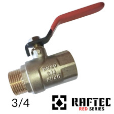 Кран шаровый 3/4 RAFTEC Red ВН длинная ручка