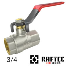 Кран шаровый RAFTEC 3/4 ВВ длинная ручка (RED)
