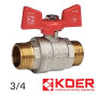 Кран шаровый KR 3/4 НН бабочка