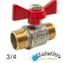 Кран шаровый WATERPRO 3/4 НН бабочка