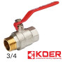 Кран шаровый 3/4 KR ВН длинная ручка