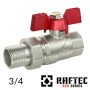 Кран кульковий з американкою прямий RAFTEC 3/4
