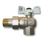Кран кульковий з американкою кутовий KR 1/2 - Білий