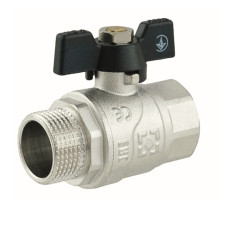 Кран кульовий RAFTEC 1 дюйм ВЗ метелик (BLACK)