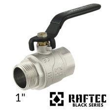 Кран кульовий RAFTEC 1 дюйм ВЗ довга ручка (BLACK)