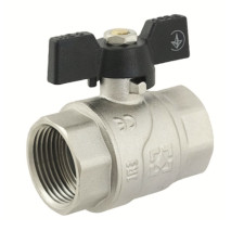 Кран кульовий RAFTEC 1 дюйм ВВ метелик (BLACK)