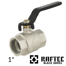 Кран кульовий RAFTEC 1 дюйм ВВ довга ручка (BLACK)