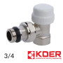 Клапан термостатичний під термоголовку KOER 3/4 кутовий (антитек.)