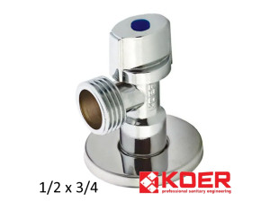 Кран приладовий 1/2 х 3/4 KOER (511) кульовий