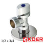 Кран приладовий 1/2 х 3/4 KOER (511) кульовий