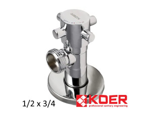 Кран приладовий 1/2 х 3/4 KOER (517) кераміка, рожки