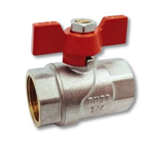 Кран шаровый RAFTEC 3/4 ВВ бабочка (RED)
