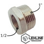 Латунна Футорка 1н х 1/2в х Нікельований LEXLINE