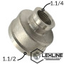 Переходная муфта латунная 1,1/2в х 1,1/4в Никель LEXLINE