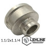 Переходная муфта латунная 1,1/2в х 1,1/4в Никель LEXLINE