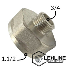 Перехідник Лійка 1,1/2в - 3/4н Нікель LEXLINE