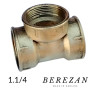 Тройник 1,1/2 ВВВ латунный BEREZAN облегченный