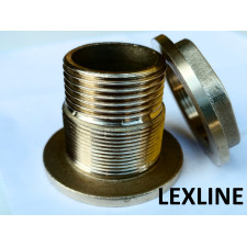 Врізка в бак 1/2 LEXLINE латунь, жовта