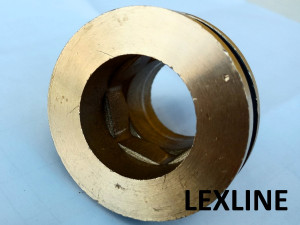 Врізка в бак 2" LEXLINE латунь, жовта