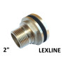 Врезка в бак 2" LEXLINE латунь, желтая
