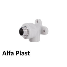 Угол PPR Альфа Пласт настенный 20х1/2" НР