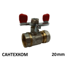 Кран обжимний 20-3/4 внутрішня різьба металопластиковий WATERPRO