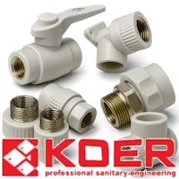 Полипропиленовые фитинги для пайки 25 мм Koer