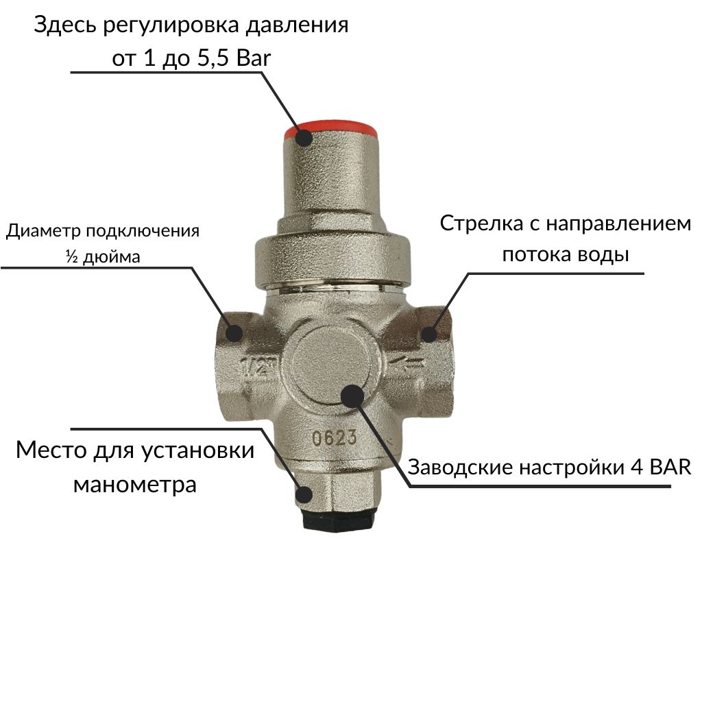 Схема и подсказки: как пользоваться редуктором давления для воды Polmark 1/2 и как его настраивать